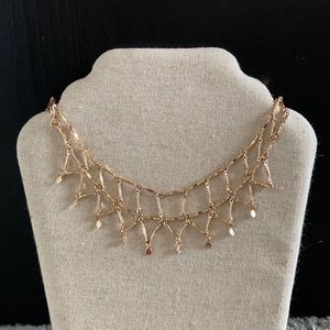 Aldo Bib Collar Gold Tone Choker Necklace
